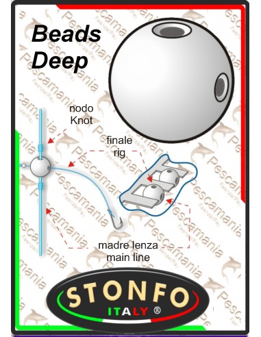 STOMFO BEADS DEEP  PERLAS PERFORADAS 2,6