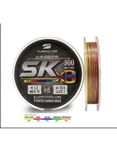 TRENZADO TUBERTINI SK X8 MULTICOLOR 300M